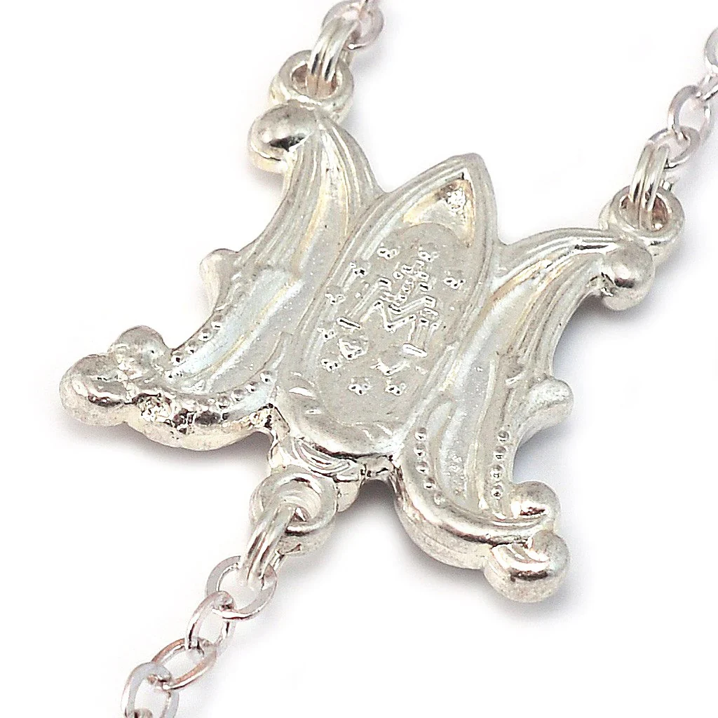 Annunciation Iridescent Blue Rosary - Image 5
