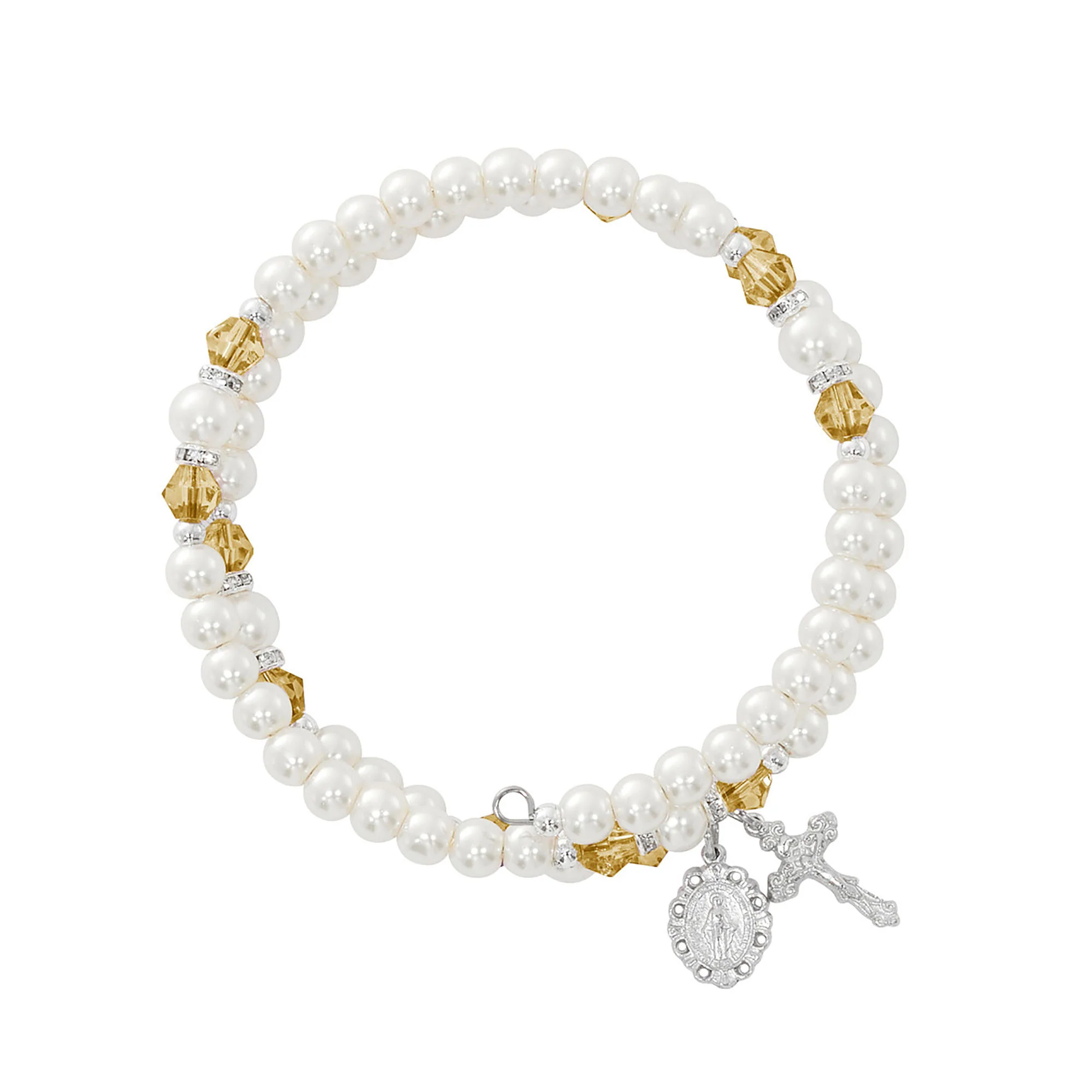 Birthstone & Pearl Rosary Wrap Bracelet - Multiple Birthstones - Image 11