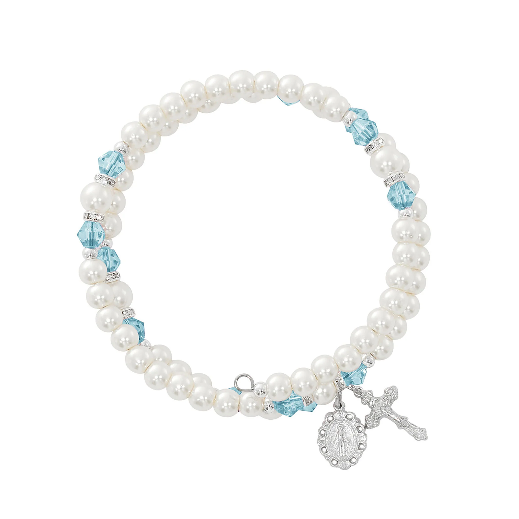 Birthstone & Pearl Rosary Wrap Bracelet - Multiple Birthstones - Image 3