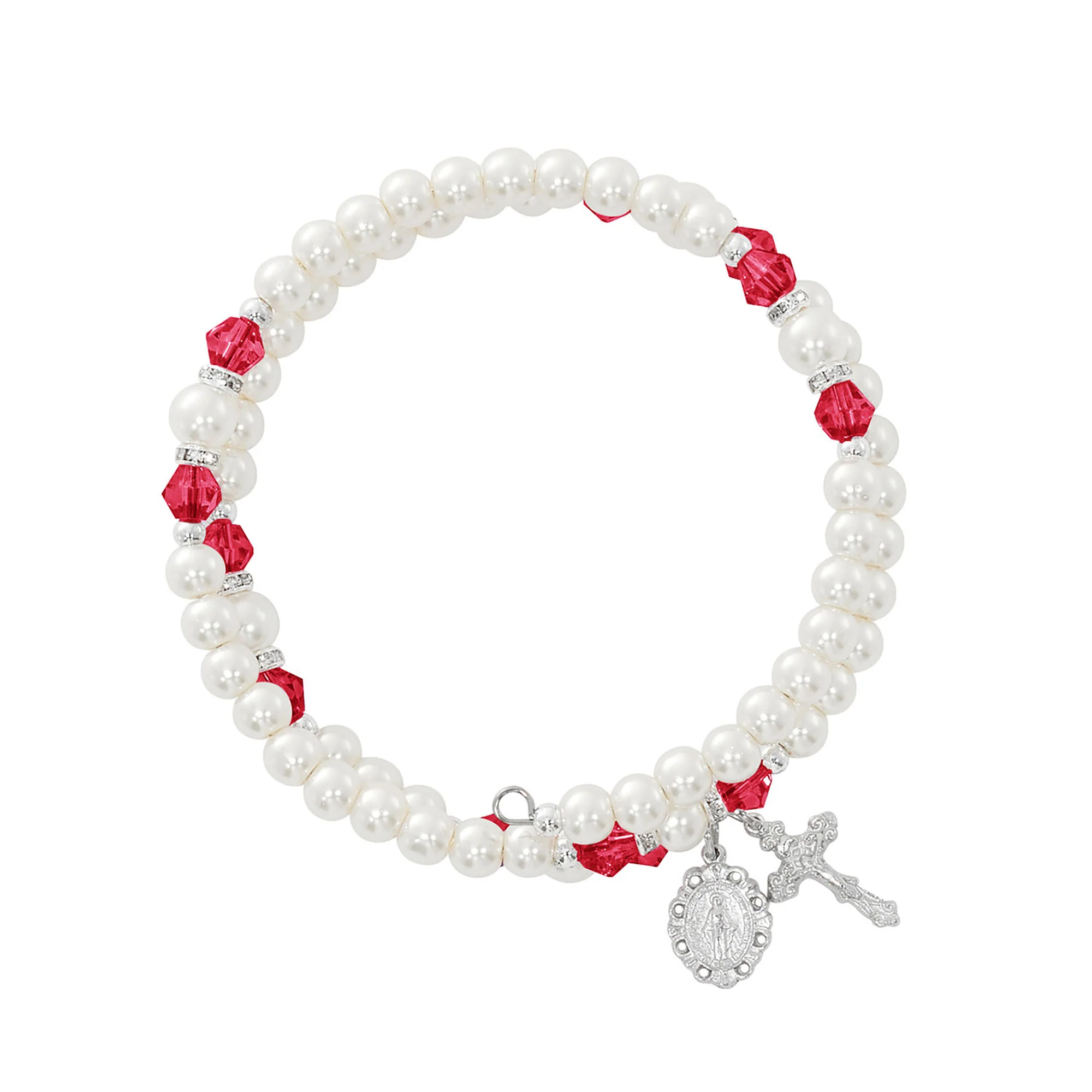 Birthstone & Pearl Rosary Wrap Bracelet - Multiple Birthstones - Image 7