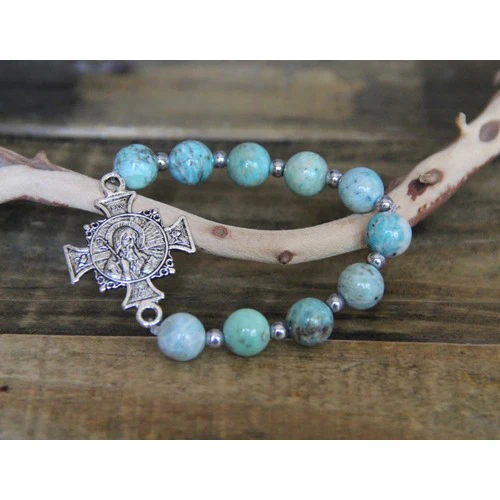 Blue Jasper St. Benedict Bracelet - Image 2