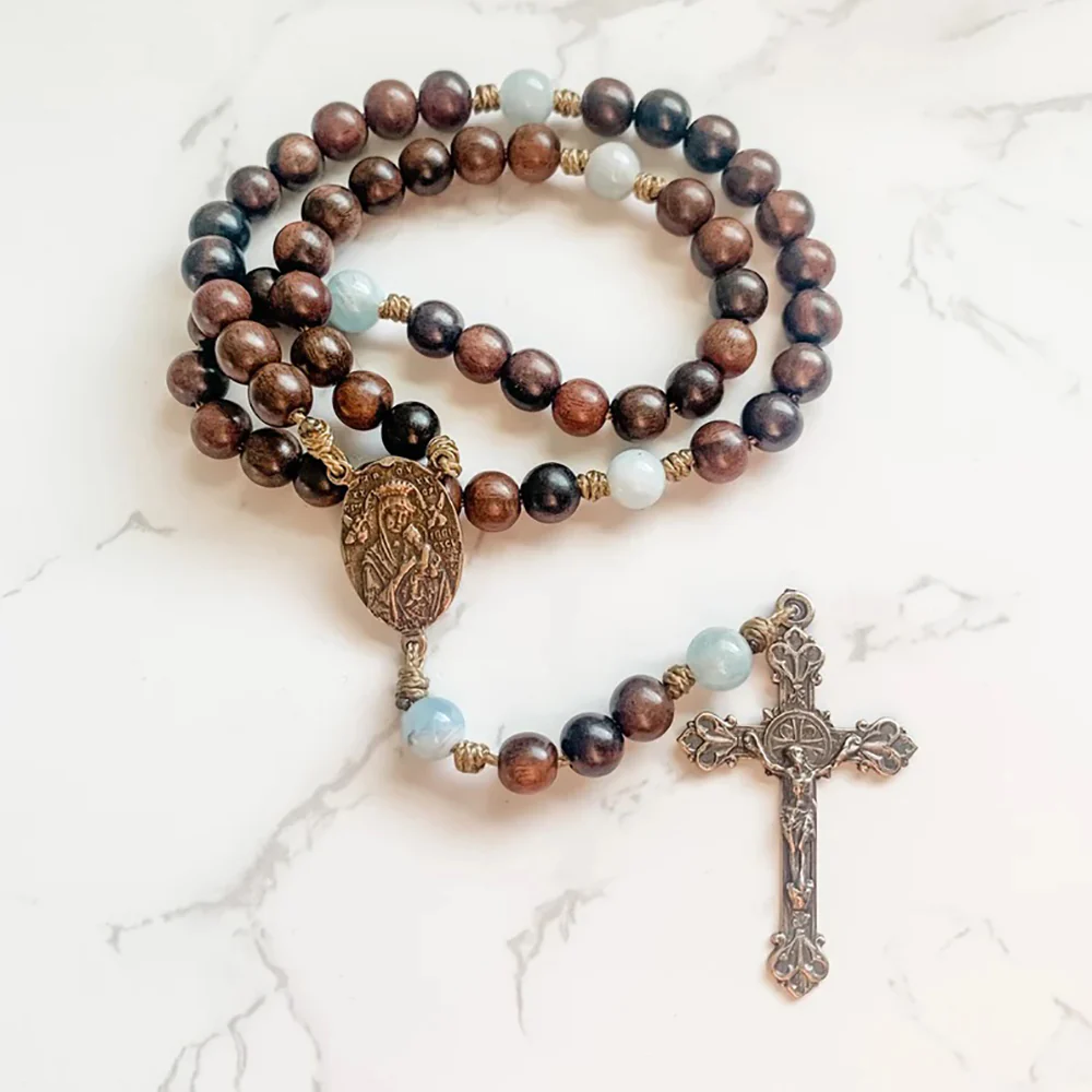 Corded Perpetual Help & Sacred Heart Rosary - Image 3