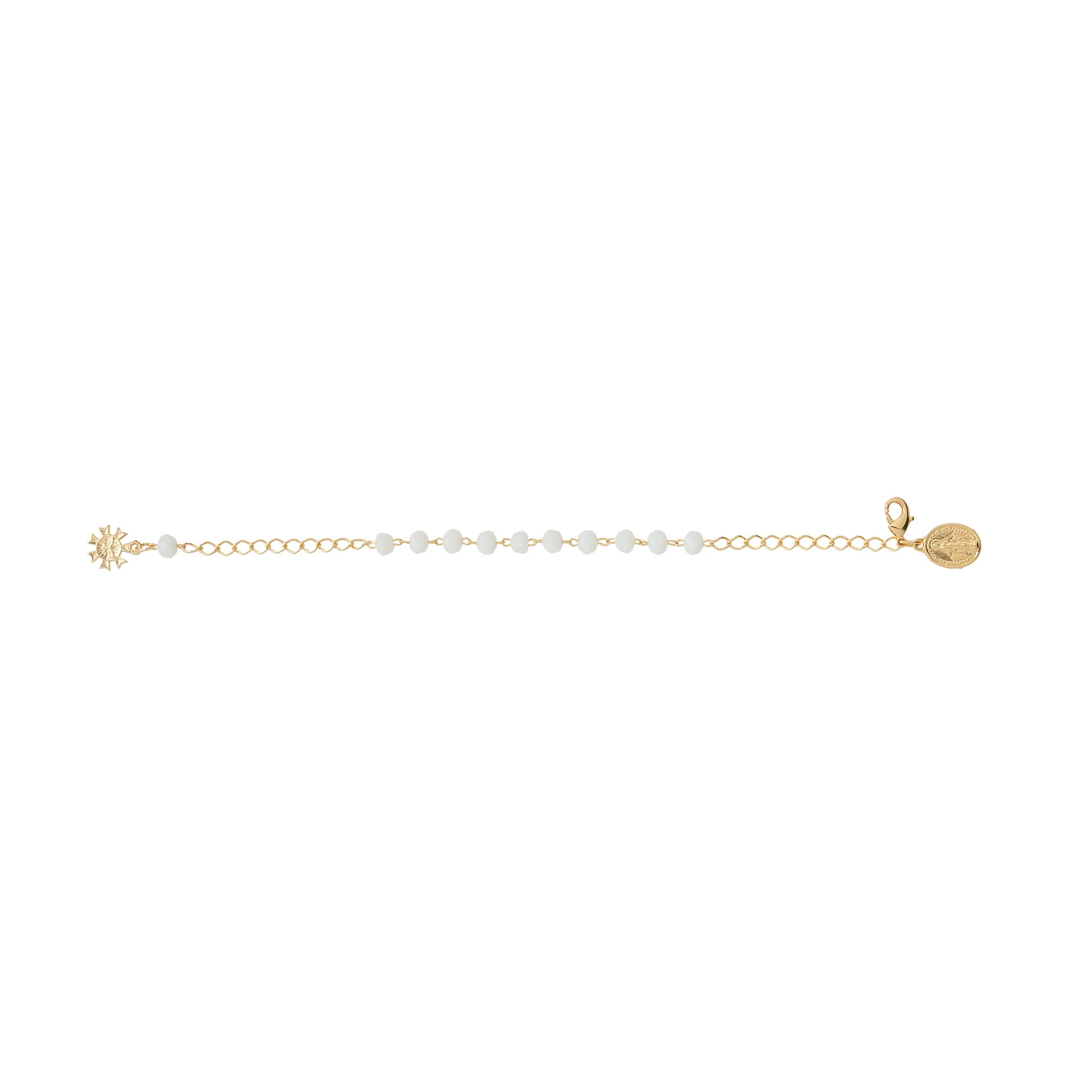 Crystal Rosary Bracelet - White or Aqua - Image 5