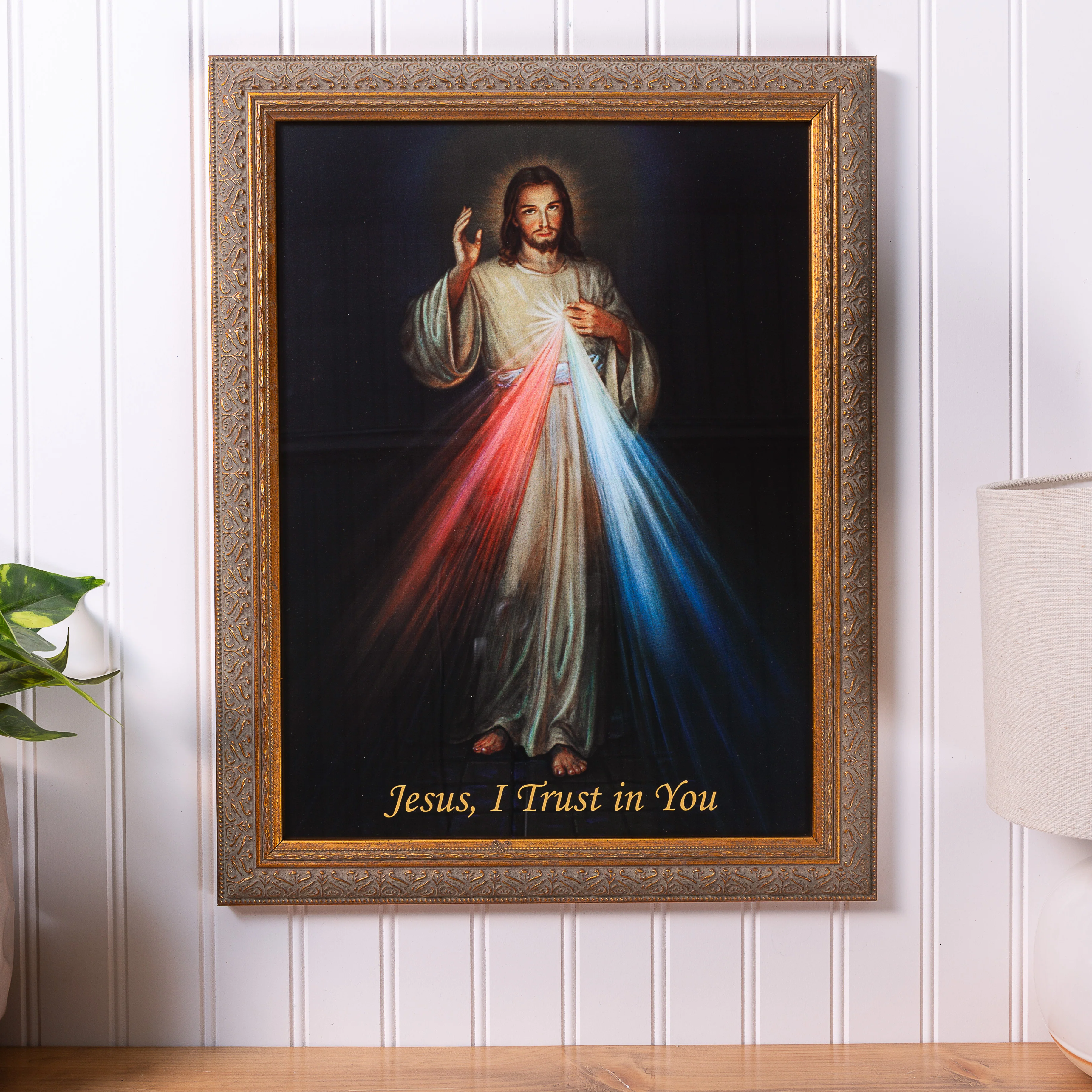 Divine Mercy with Gold Frame - Image 4