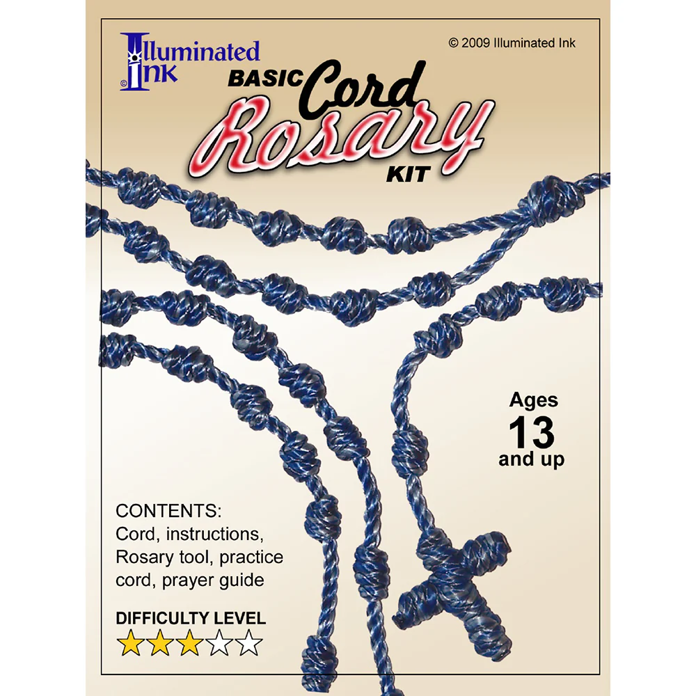 DIY Corded Rosary Kit - Pink or Blue