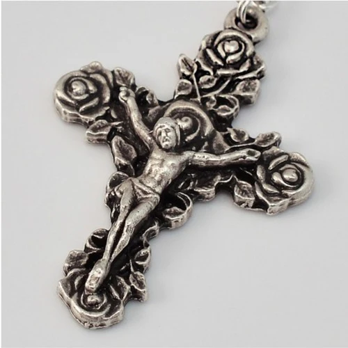 Fatima Apparition Silver Plated Decade Auto Rosary - Image 3