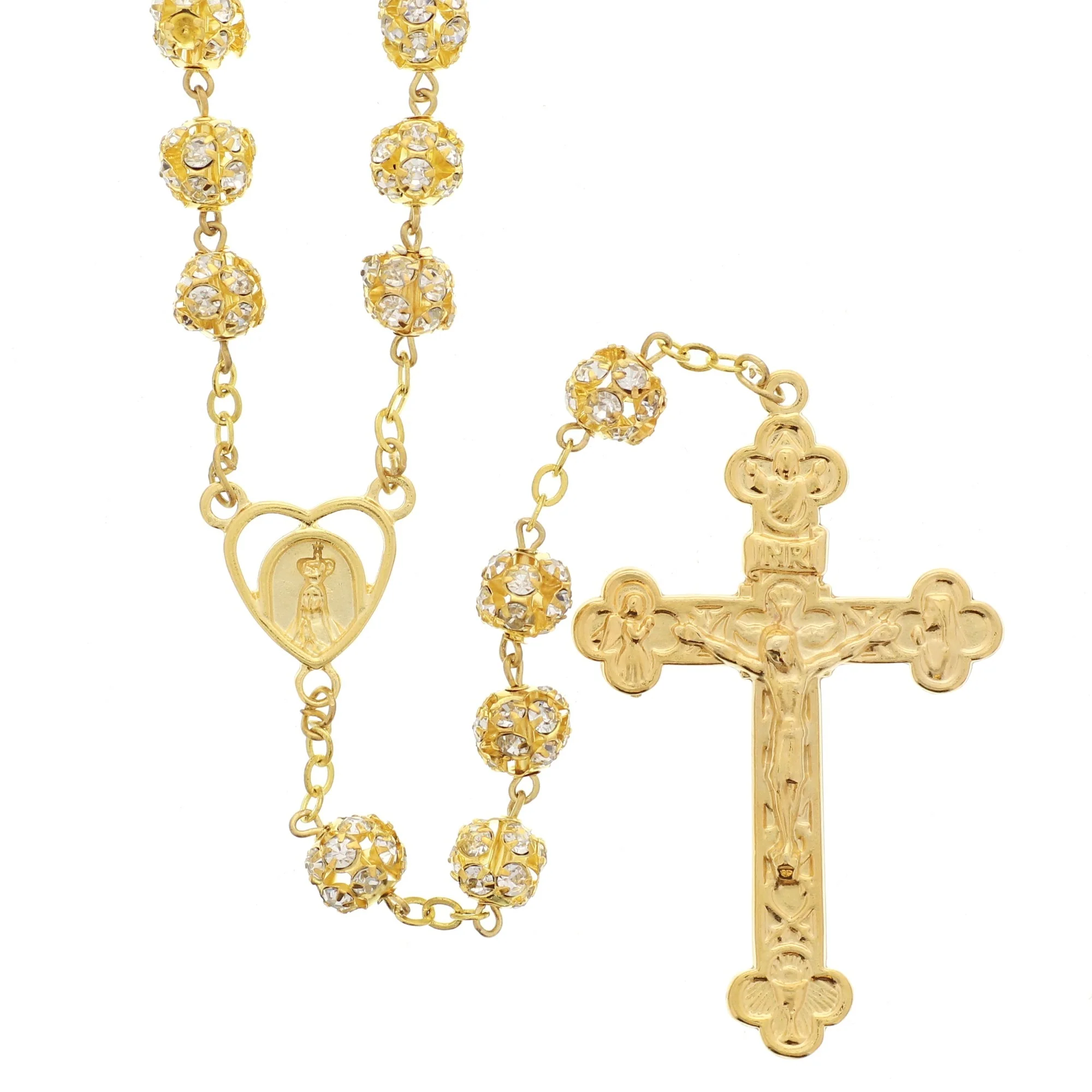 Fatima Gold & Crystal Rosary - Image 2
