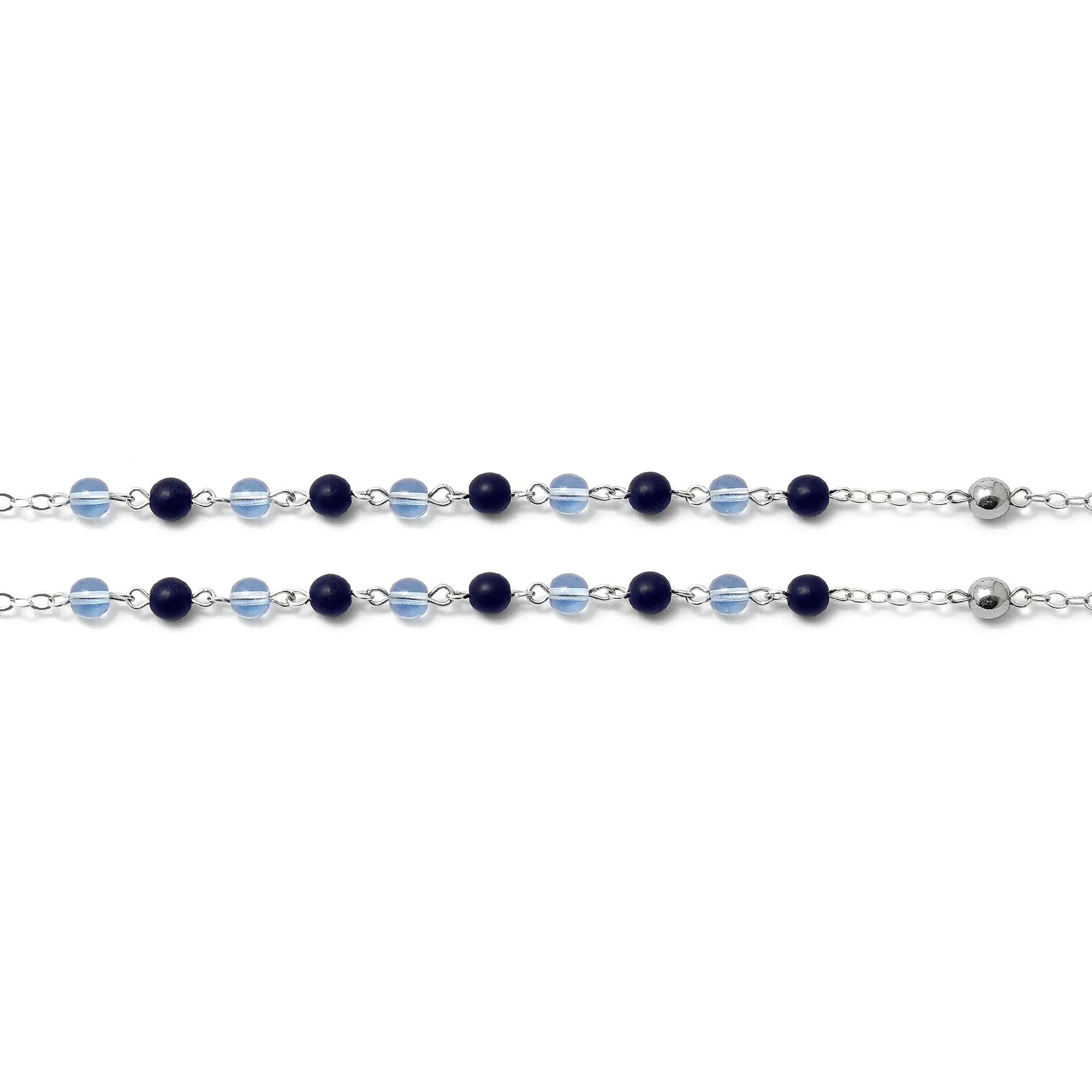 Ghirelli Blue Bohemian Glass St. Carlo Acutis Rosary - Image 6