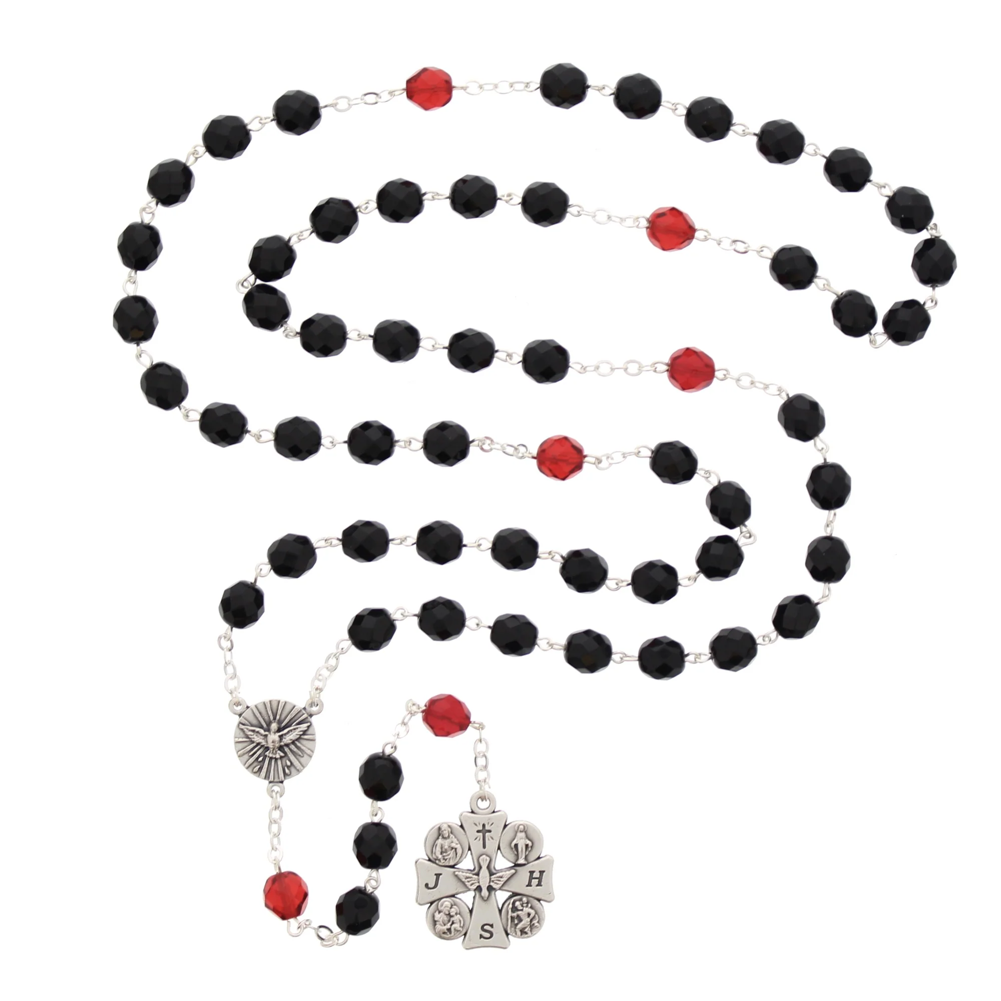 Holy Spirit Red & Black Confirmation Rosary