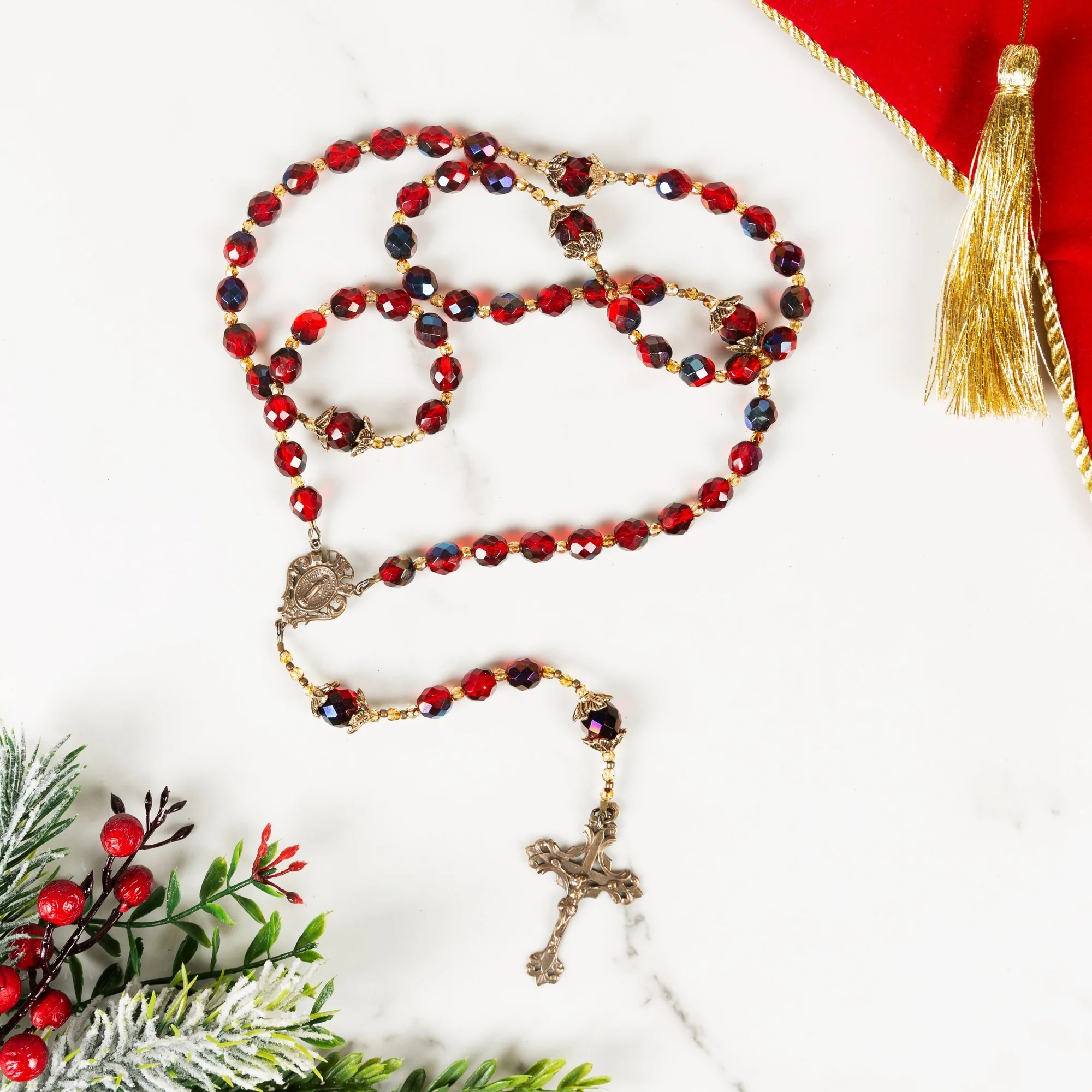 Joy To The World Red Rosary