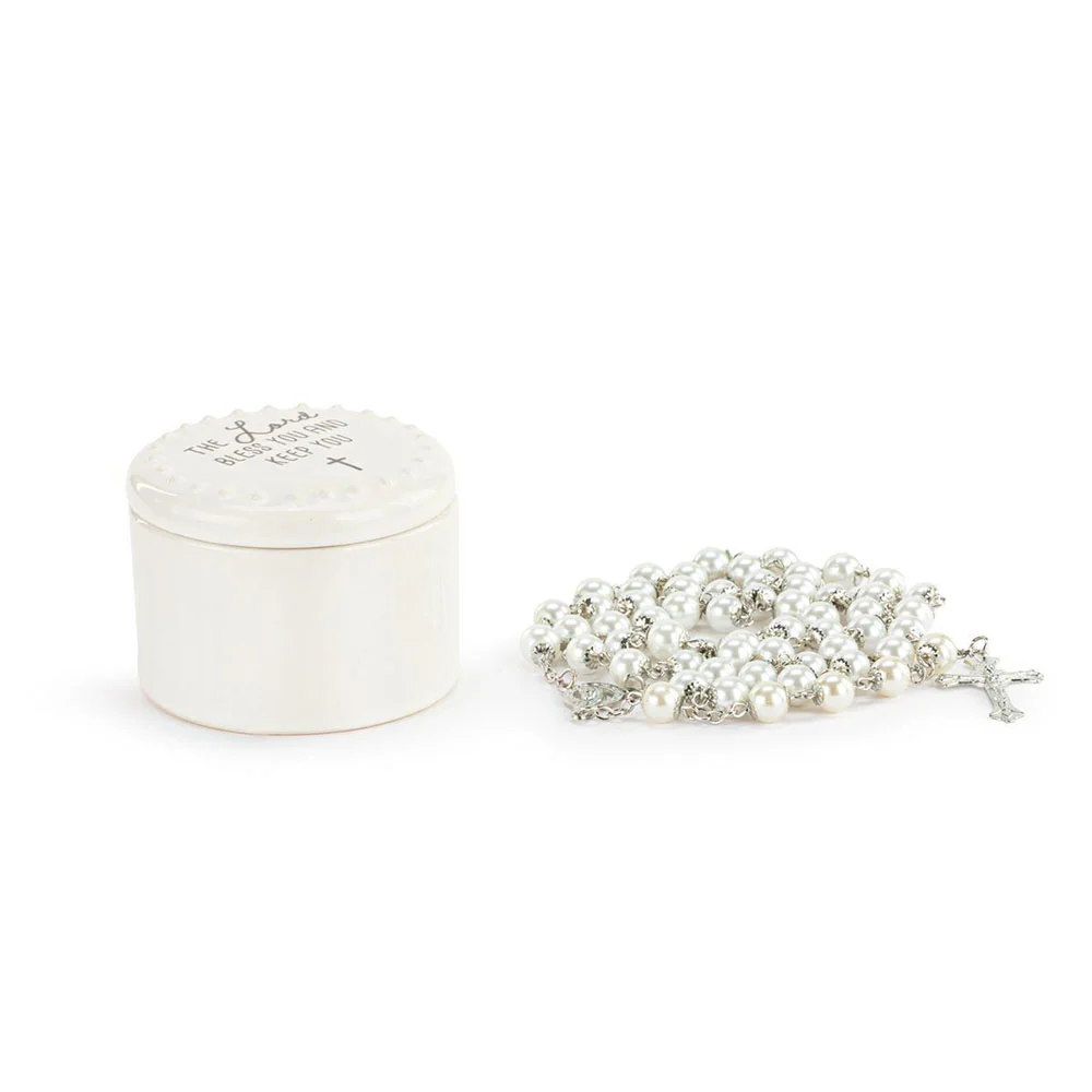 Lord Bless You Trinket Box & Rosary Set