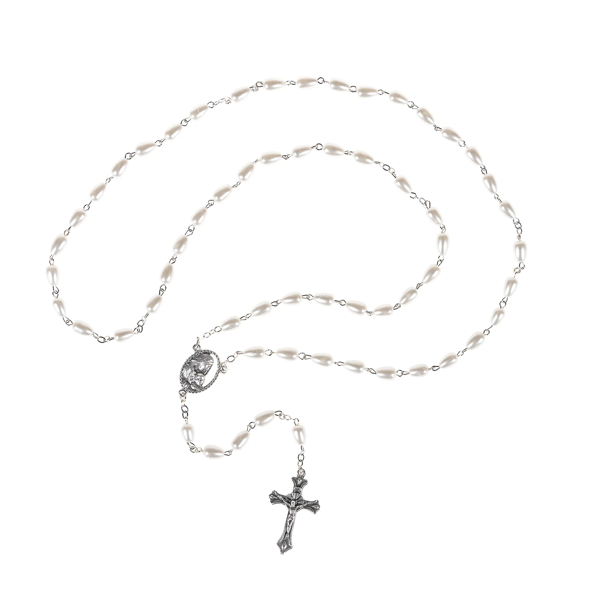 Madonna & Child Tear Drop Rosary - Multiple Colors