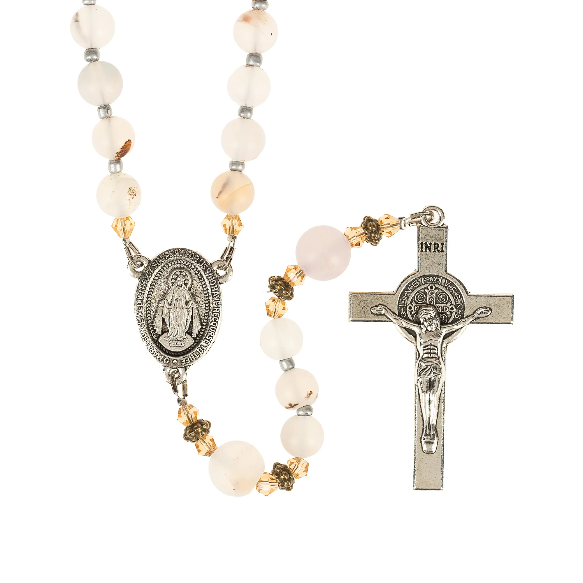 Miraculous Matte Agate Rosary - Image 2