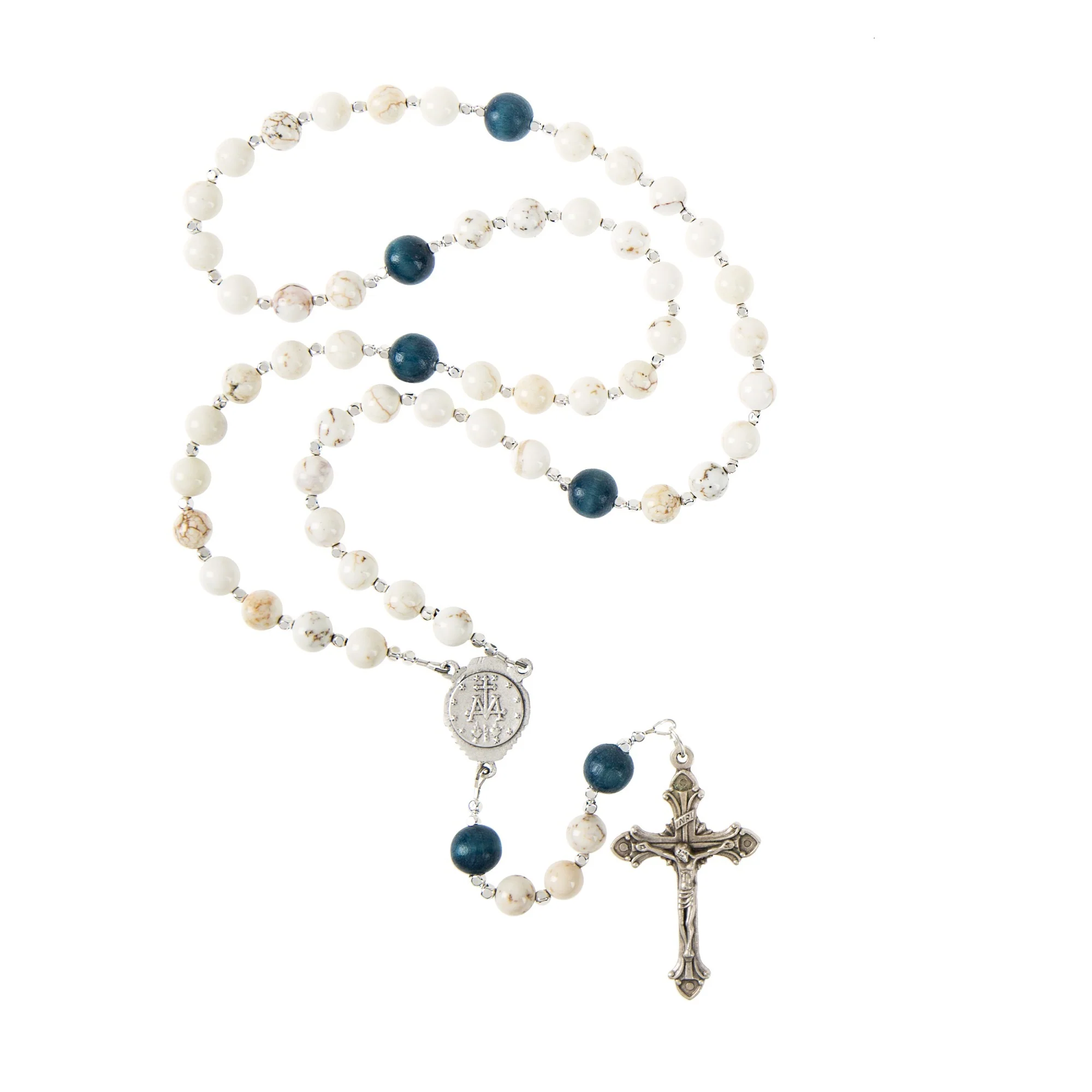 Miraculous Medal Magnesite Rosary - Image 4