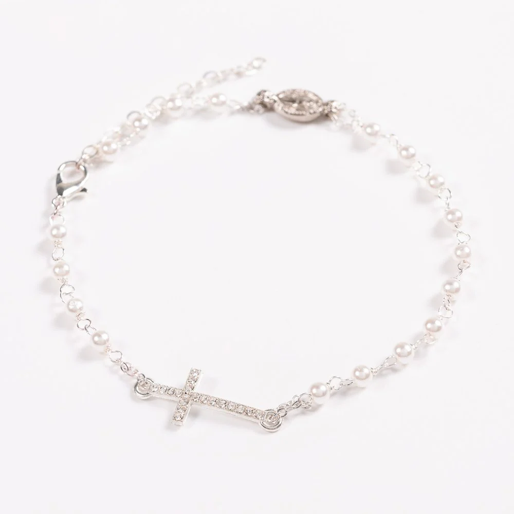 Miraculous Medal One-Decade Rosary Anklet - Image 4