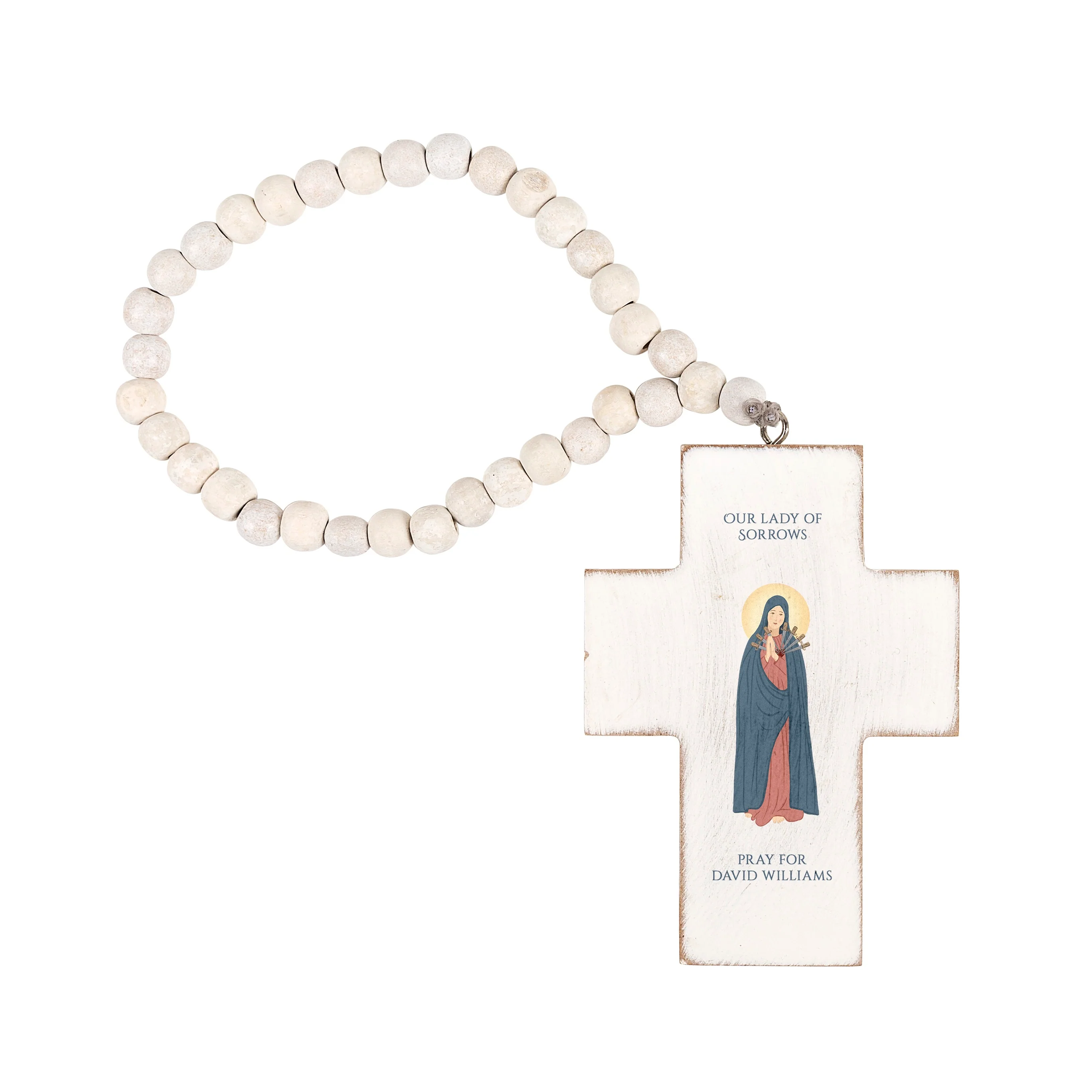 Personalized Our Lady of Sorrows Hanging Cross - Image 2