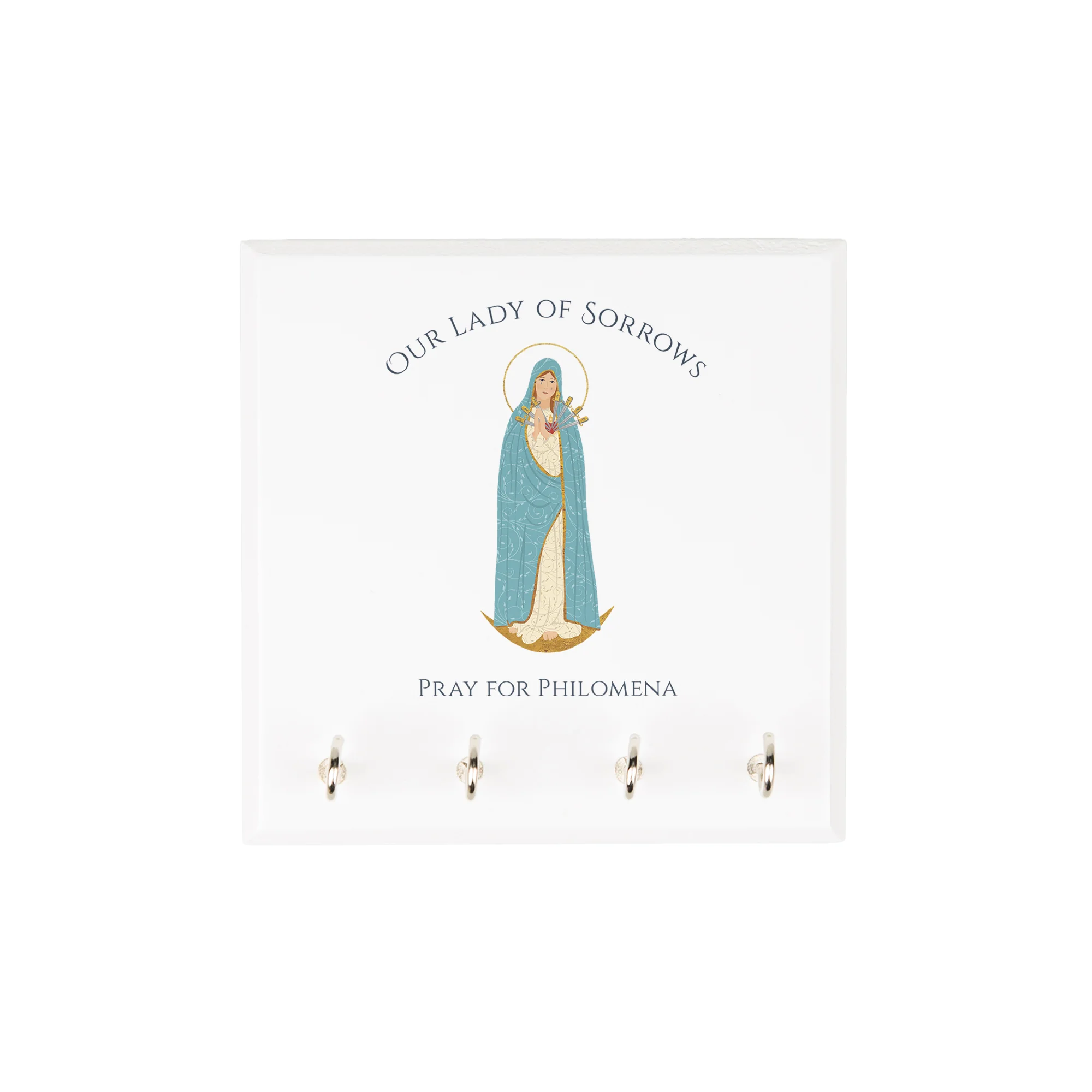 Personalized Our Lady of Sorrows Rosary Rack - Image 3