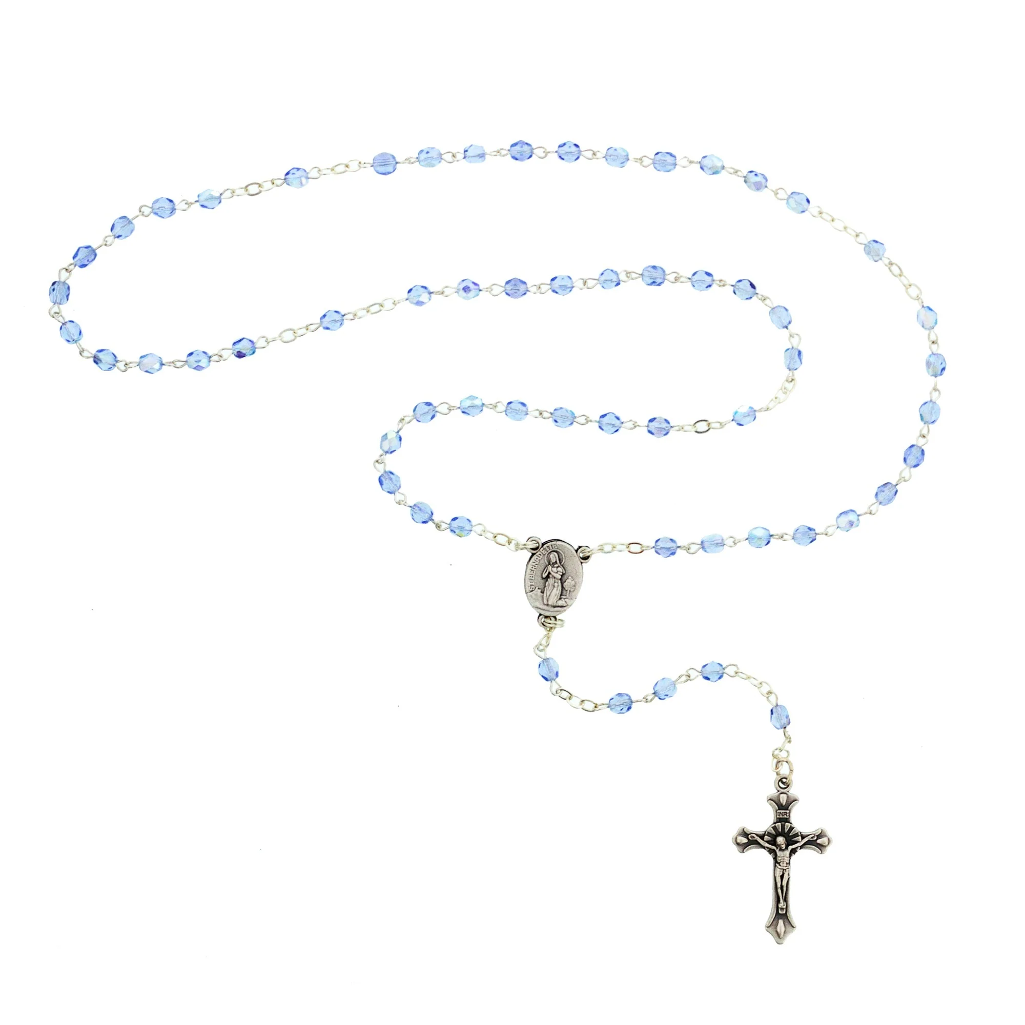 Sapphire Blue Lourdes Rosary - Image 3