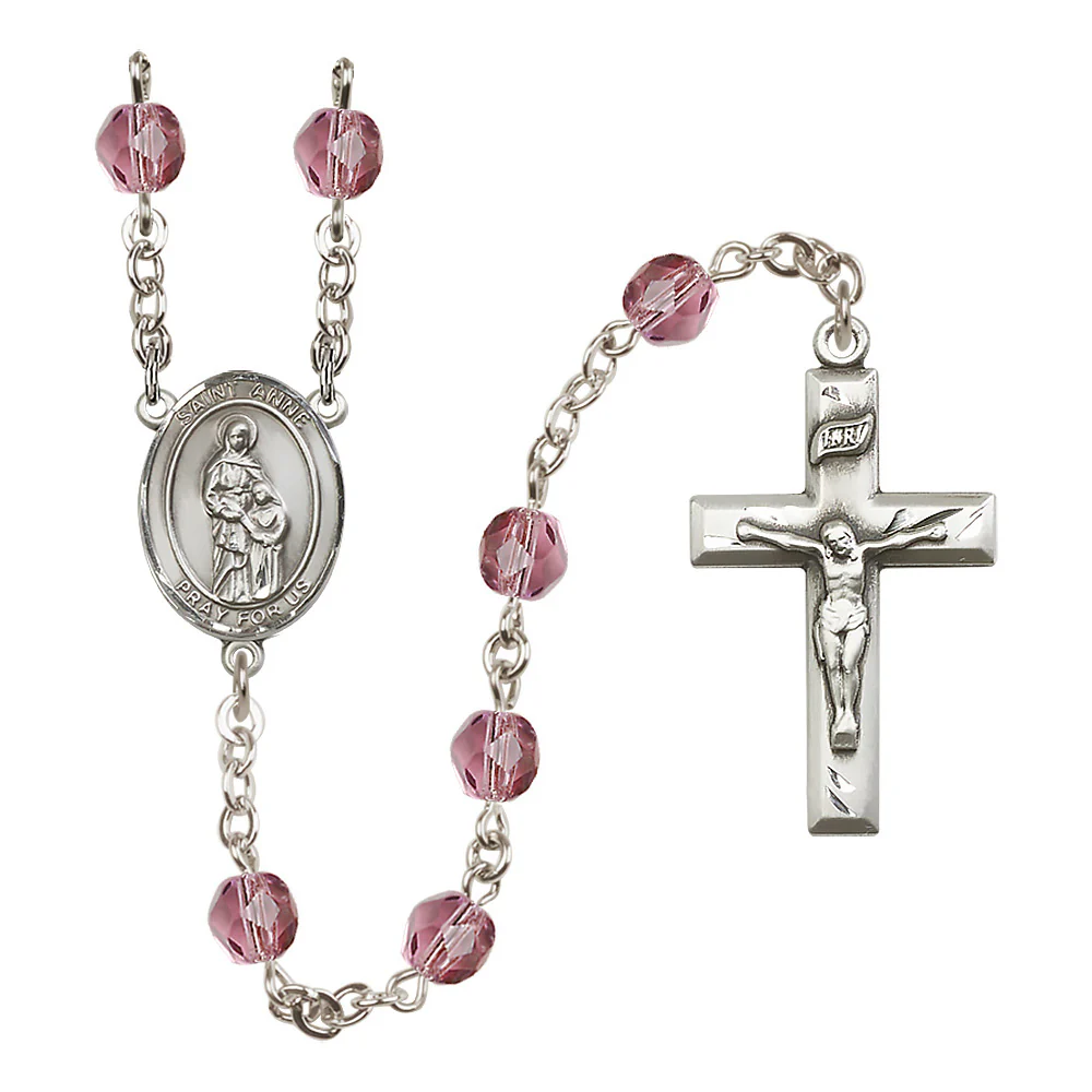 St. Anne Crystal Birthstone Rosary - Multiple Birthstones - Image 5