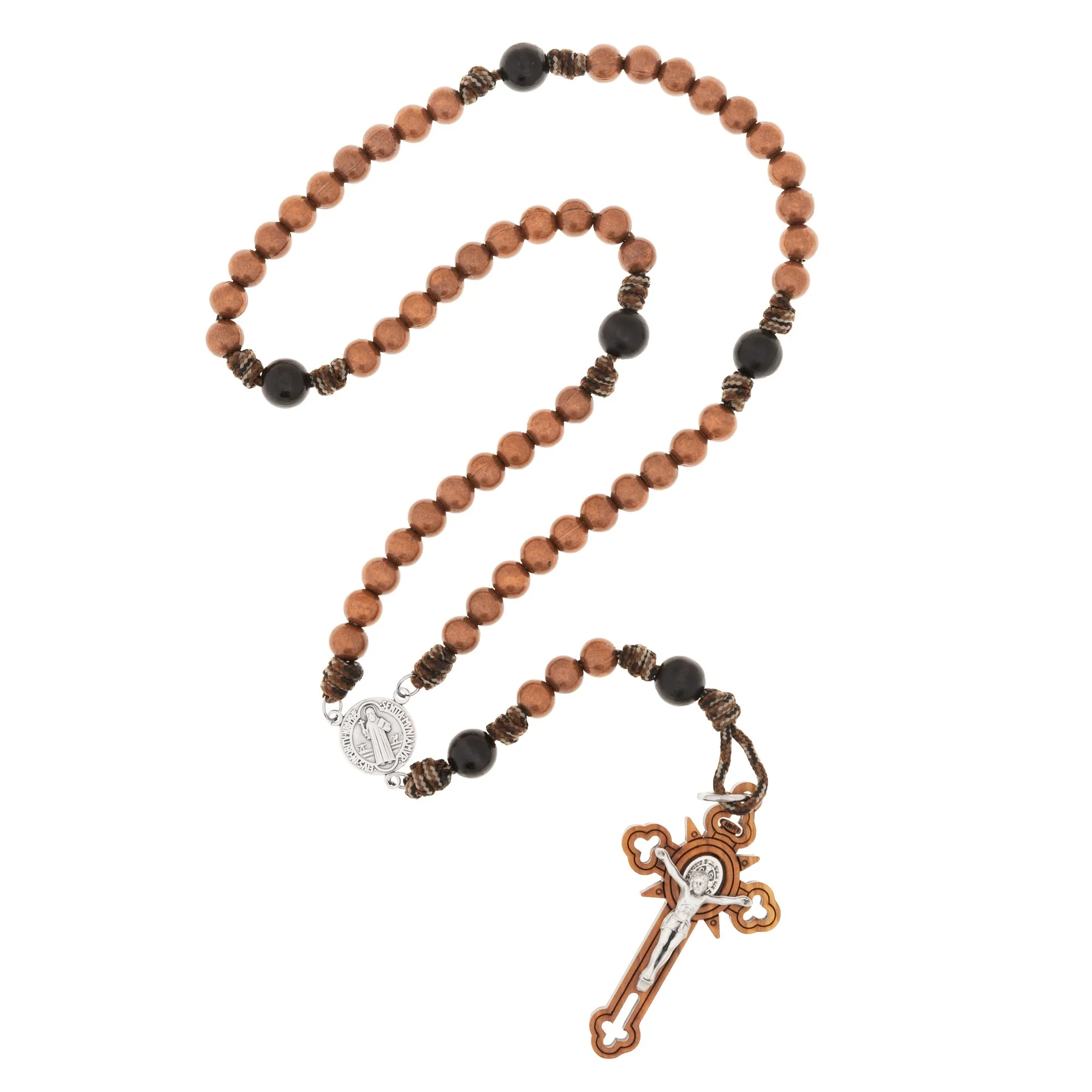 St. Benedict Brown Paracord Rosary - Image 5