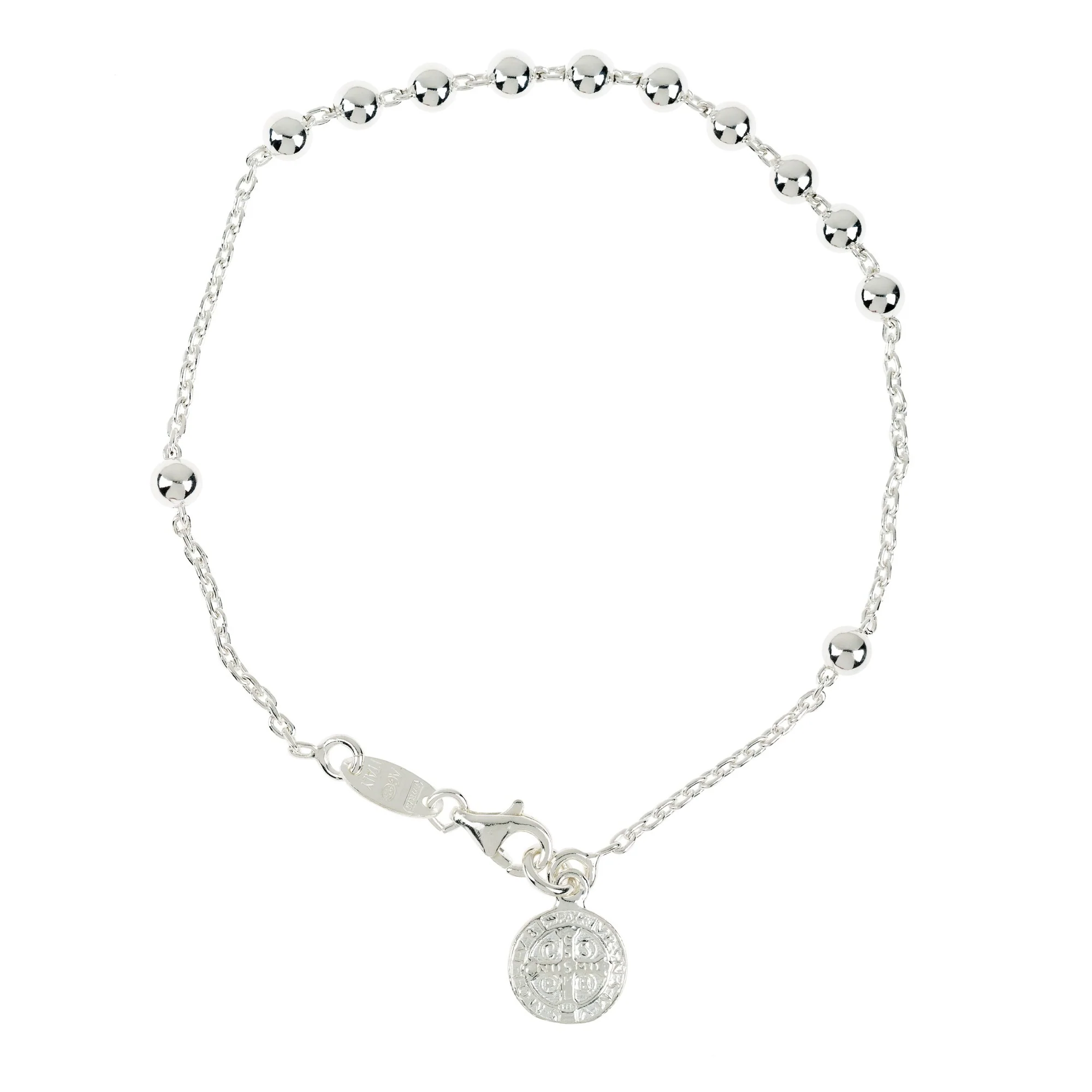 St. Benedict Sterling Silver Decade Bracelet - Image 2