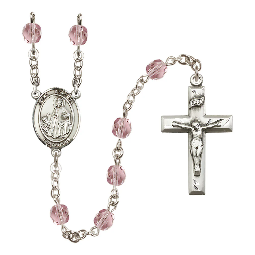 St. Dymphna Crystal Birthstone Rosary - Multiple Birthstones - Image 3