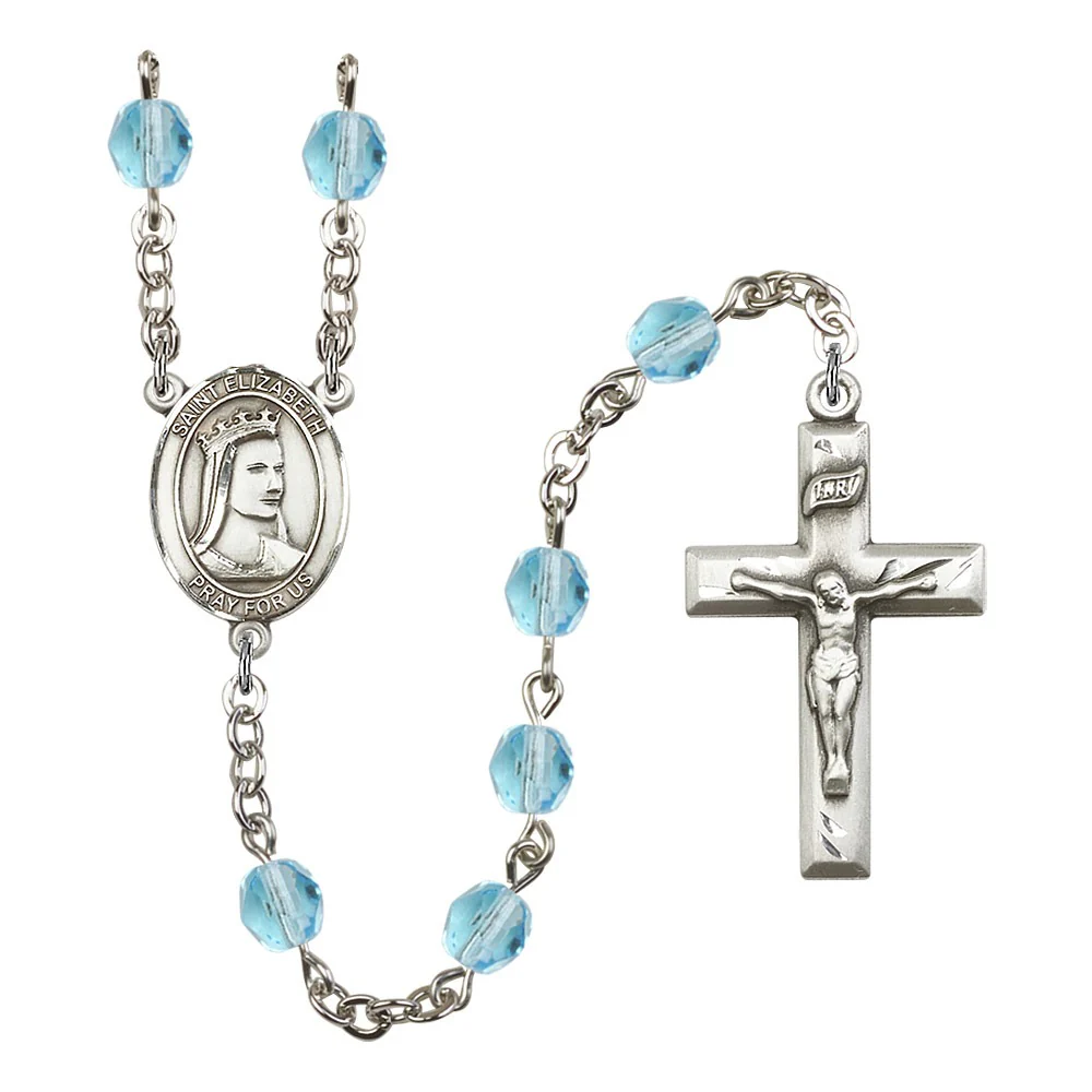 St. Elizabeth of Hungary Crystal Birthstone Rosary - Multiple Birthstones
