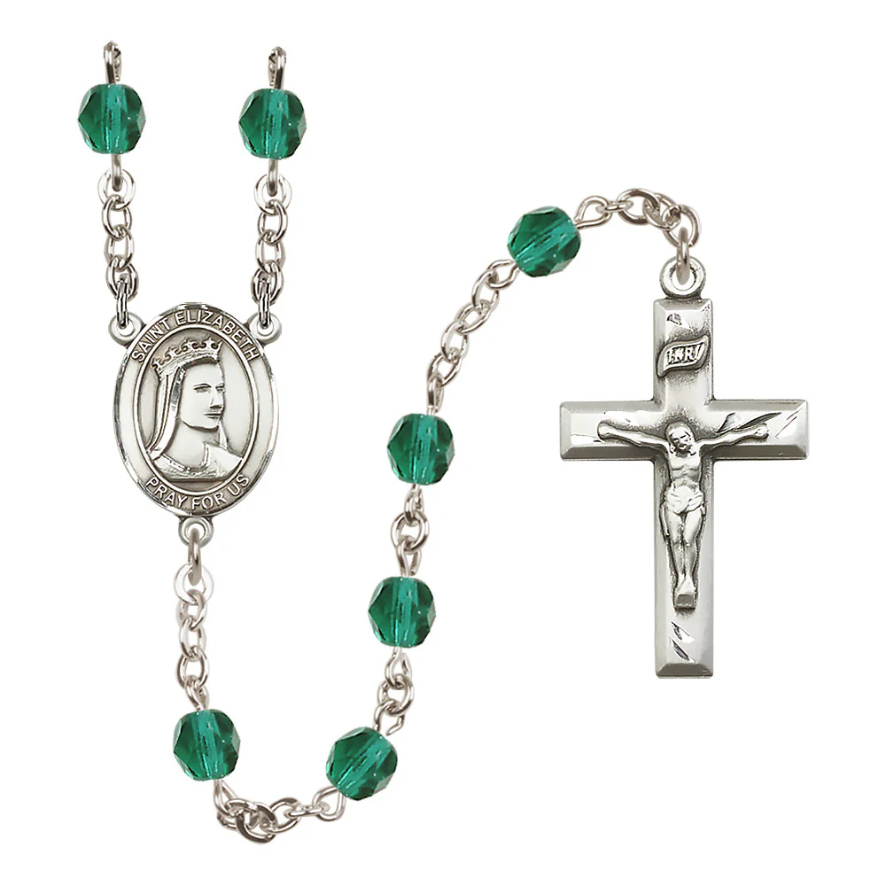 St. Elizabeth of Hungary Crystal Birthstone Rosary - Multiple Birthstones - Image 12