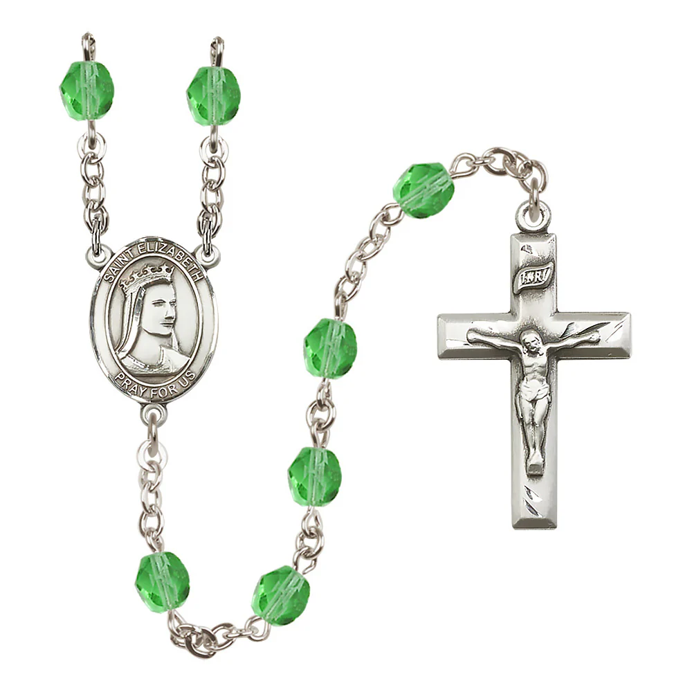 St. Elizabeth of Hungary Crystal Birthstone Rosary - Multiple Birthstones - Image 8
