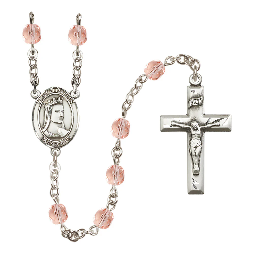 St. Elizabeth of Hungary Crystal Birthstone Rosary - Multiple Birthstones - Image 9