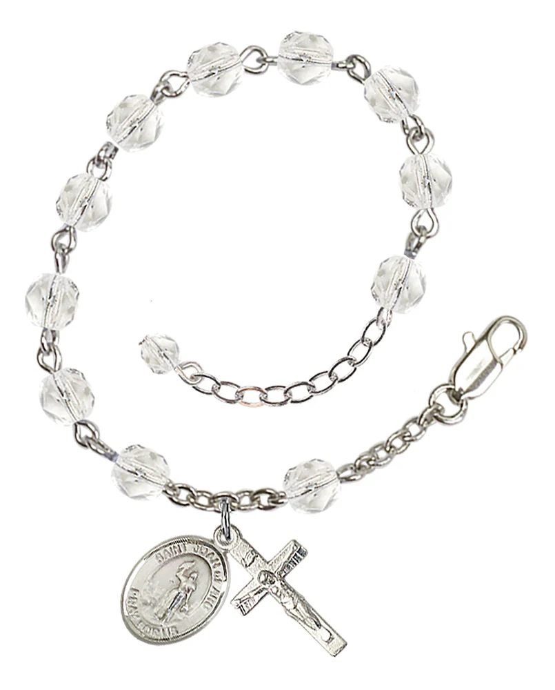 St. Joan of Arc Crystal Birthstone Rosary Bracelet - Multiple Birthstones - Image 11
