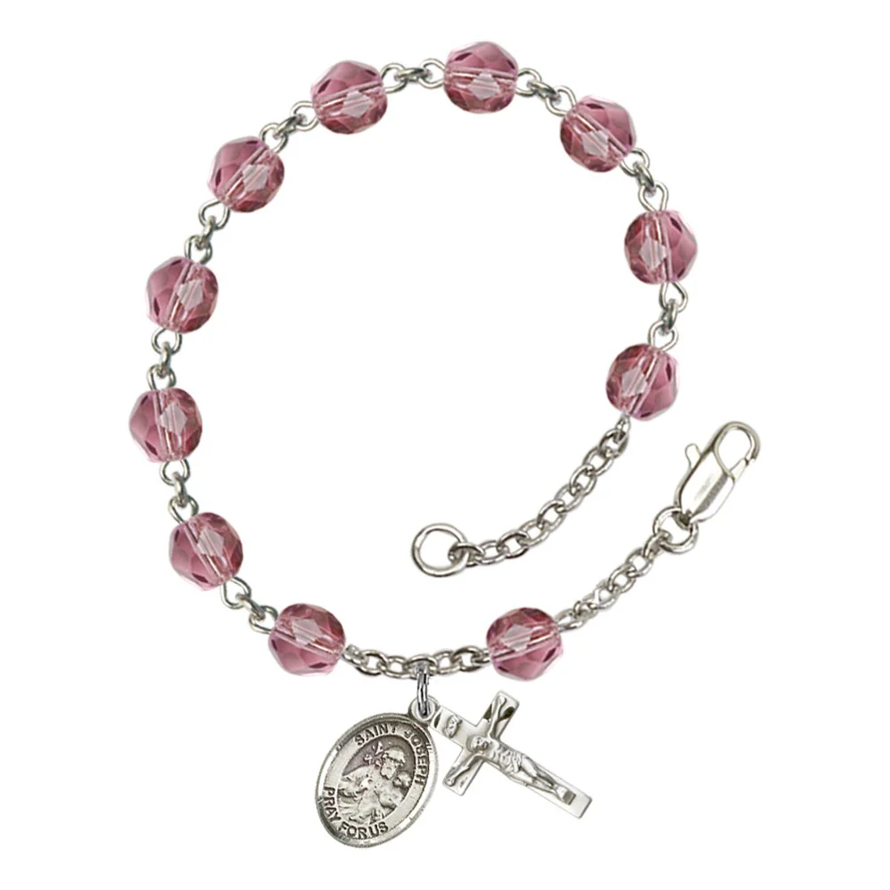 St. Joseph Birthstone Rosary Bracelet - Multiple Birthstones - Image 12