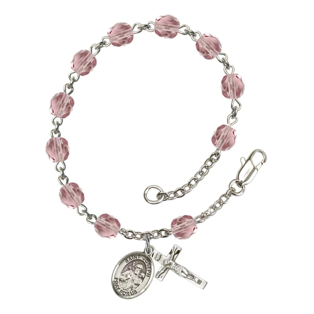St. Joseph Birthstone Rosary Bracelet - Multiple Birthstones - Image 4