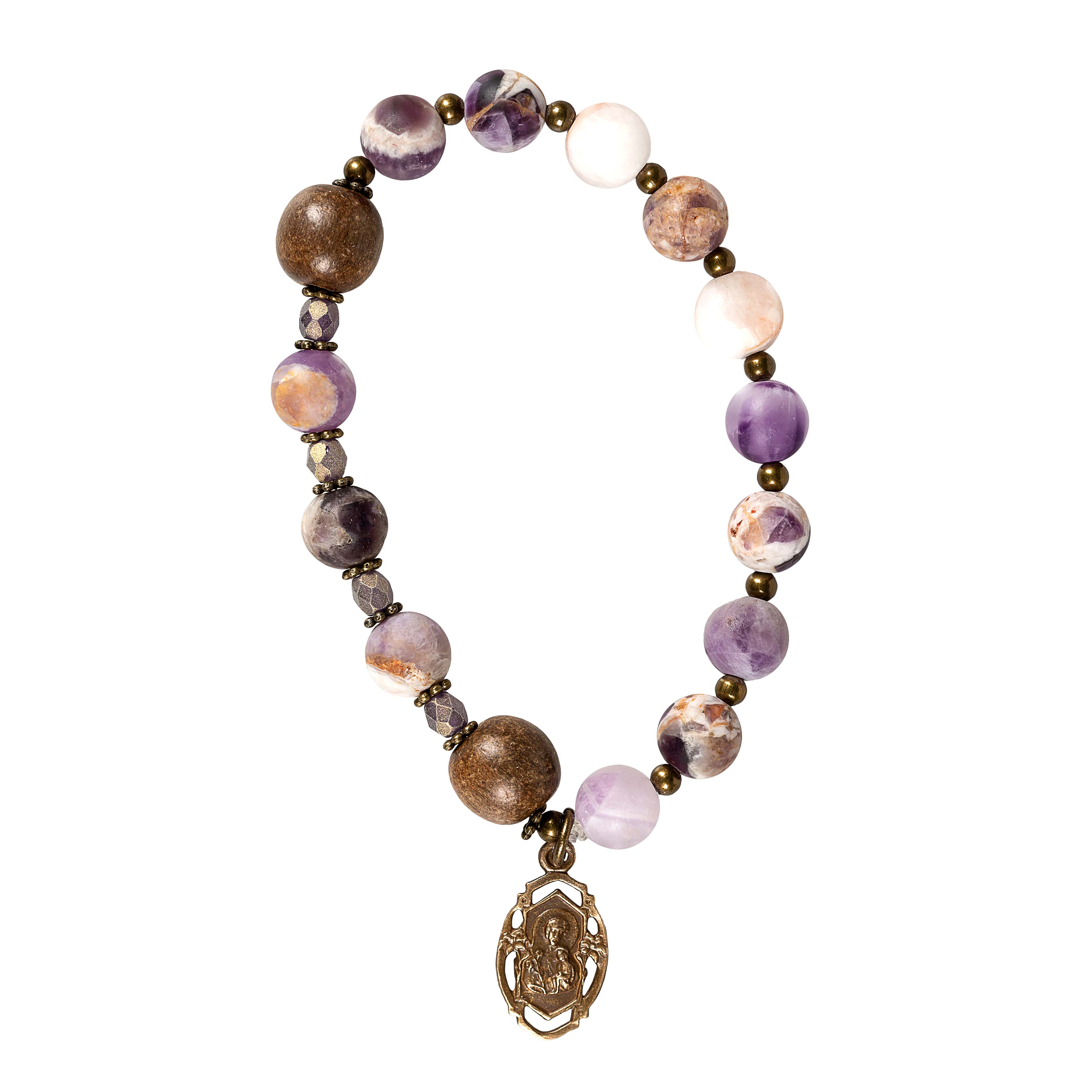 St Joseph Rosary Bracelet With Medal - Image 2