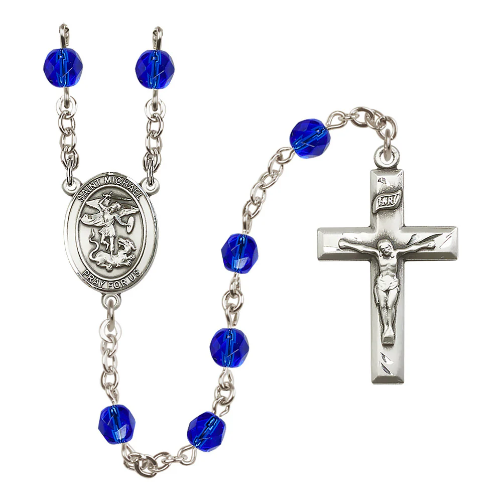 St. Michael the Archangel Crystal Birthstone Rosary - Multiple Birthstones - Image 10