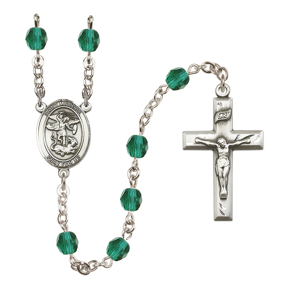 St. Michael the Archangel Crystal Birthstone Rosary - Multiple Birthstones - Image 12