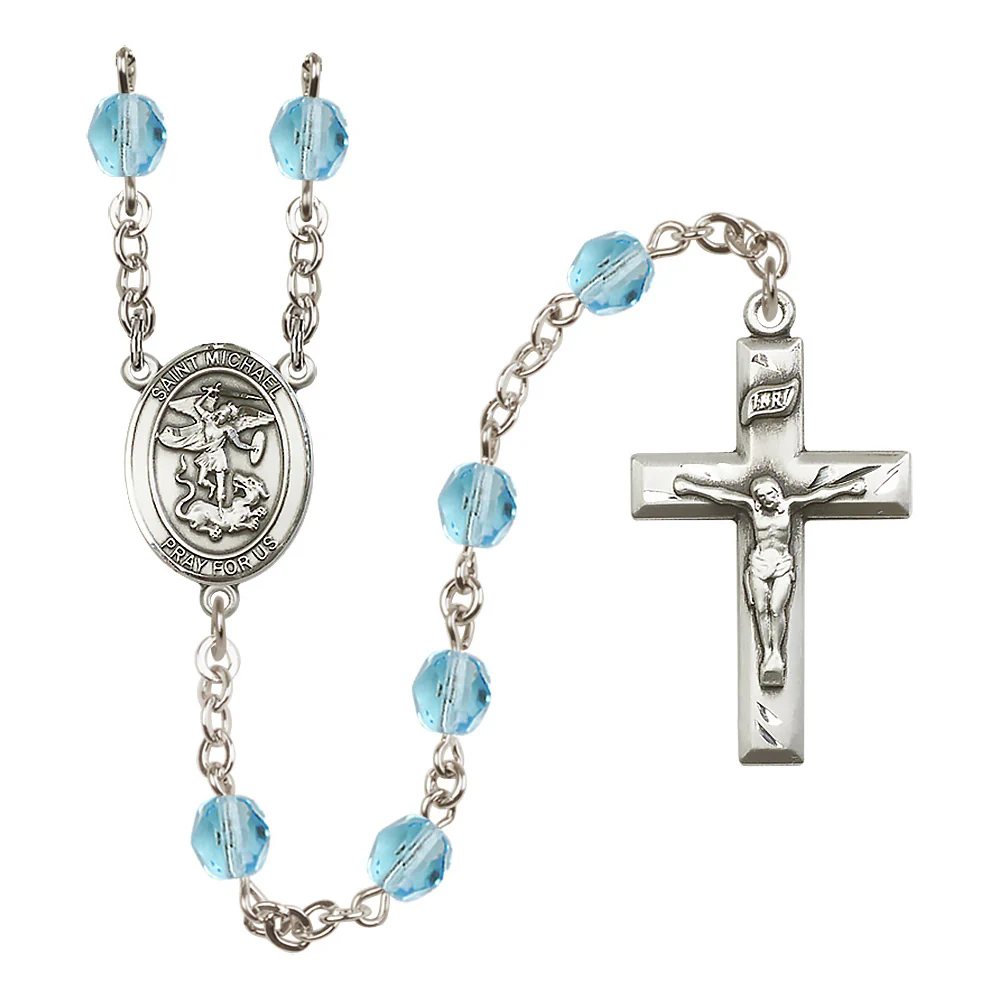 St. Michael the Archangel Crystal Birthstone Rosary - Multiple Birthstones - Image 5