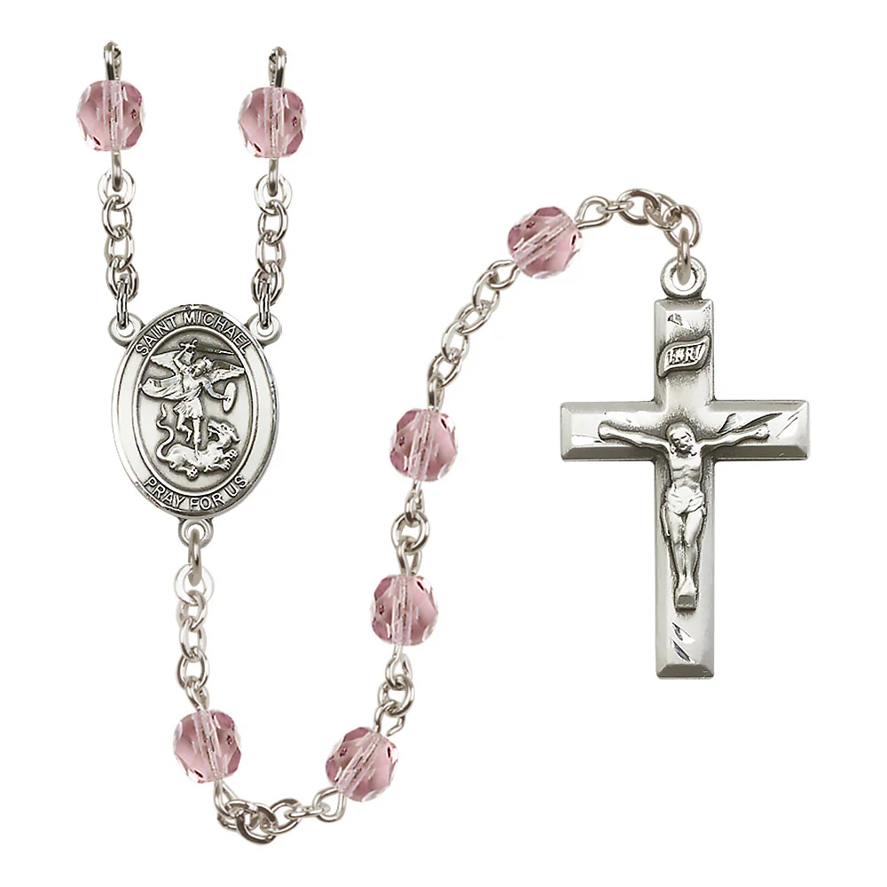 St. Michael the Archangel Crystal Birthstone Rosary - Multiple Birthstones - Image 7