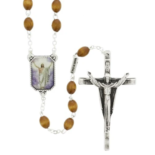 Stations of the Cross Silver Plated Rosary - Image 5