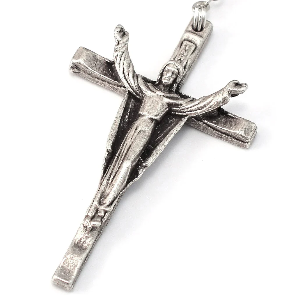 Stations of the Cross Silver Plated Rosary - Image 6