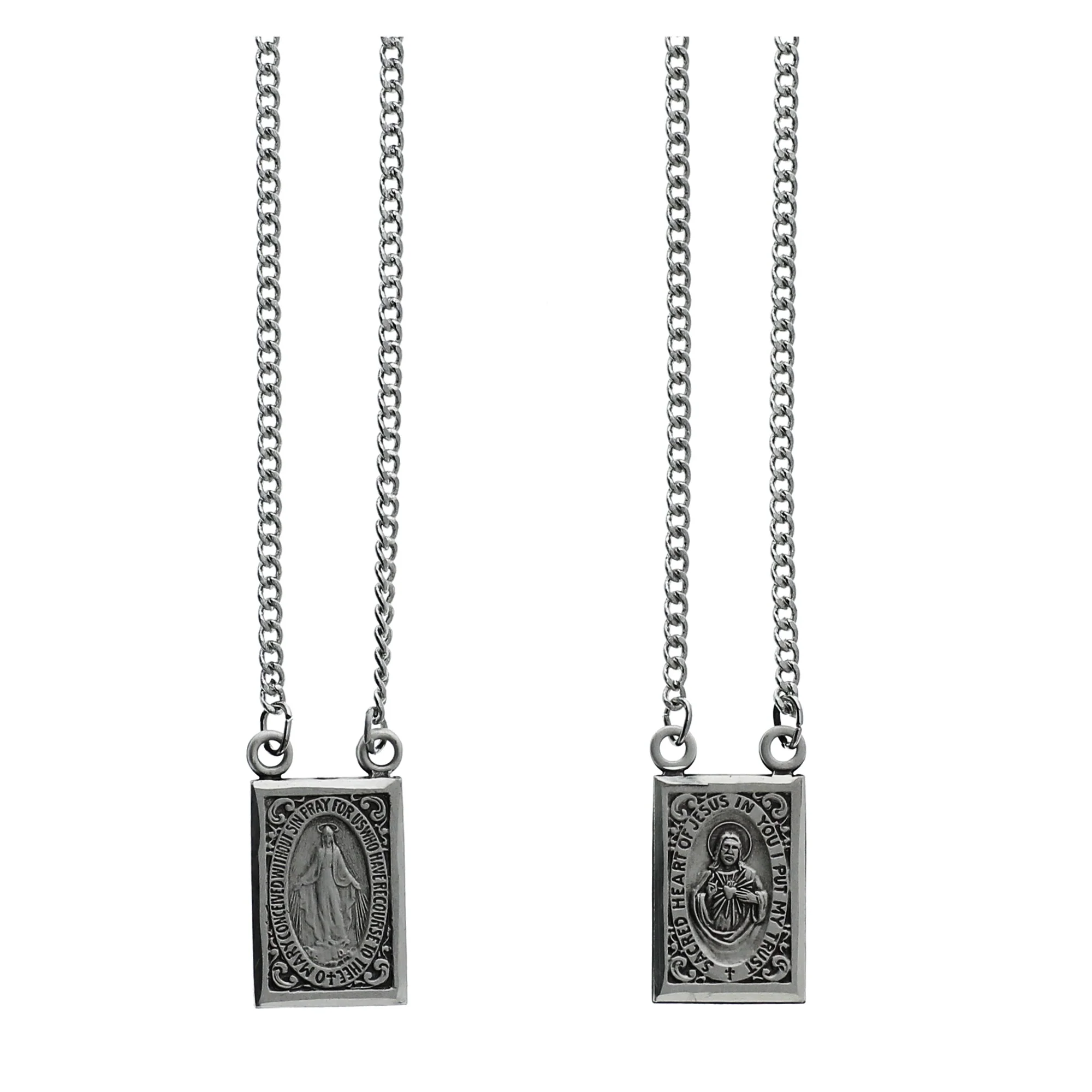 Sterling Scapular with Miraculous Medal - Image 3