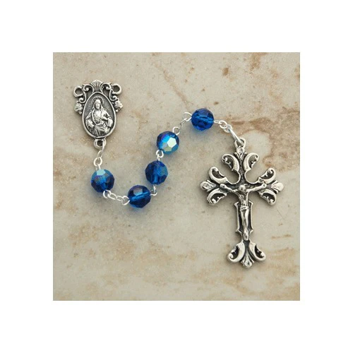Swarovski Sapphire Blue Rosary, 8mm - Image 2