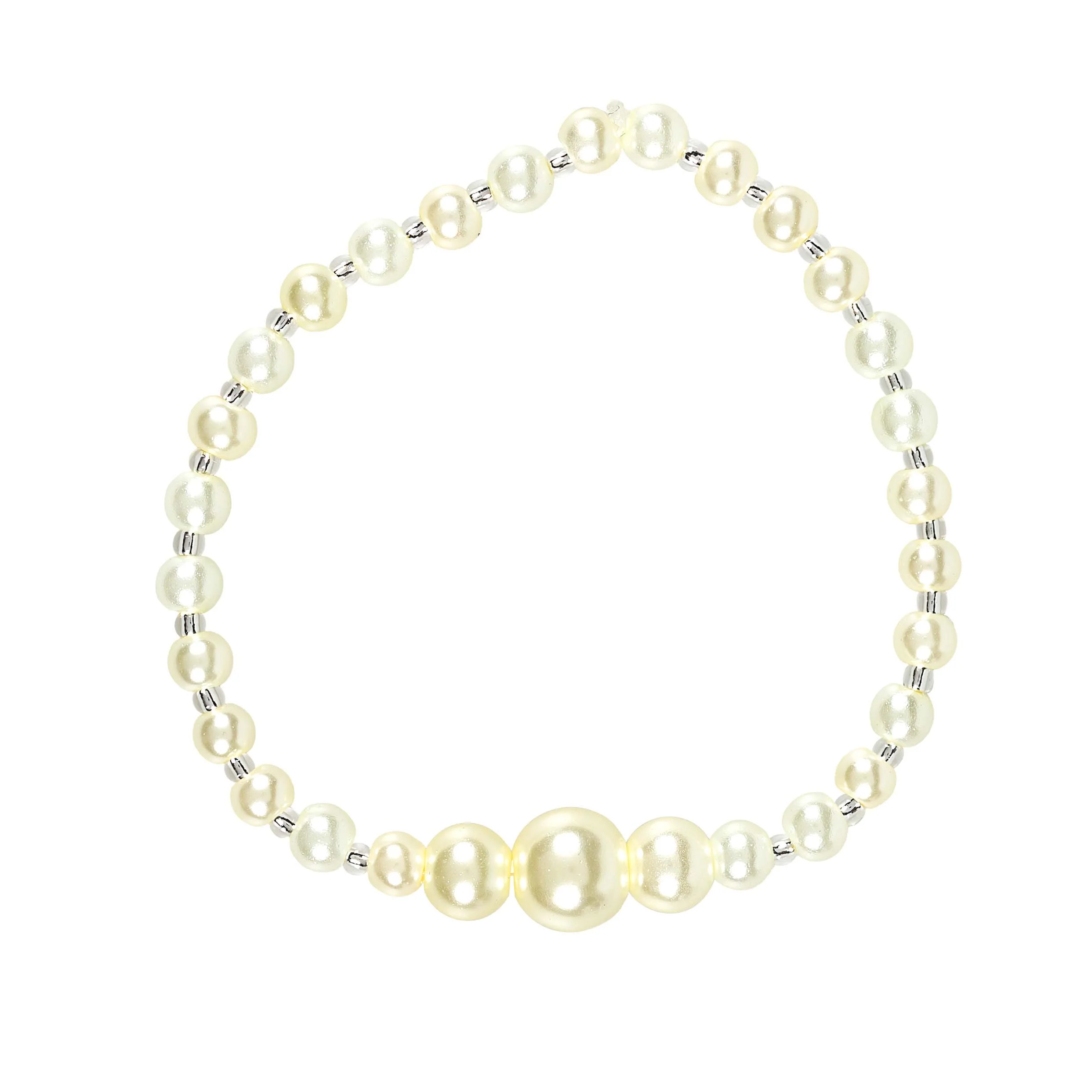 Two-Tone Pearl & Silver First Communion Bracelet Set - Image 4